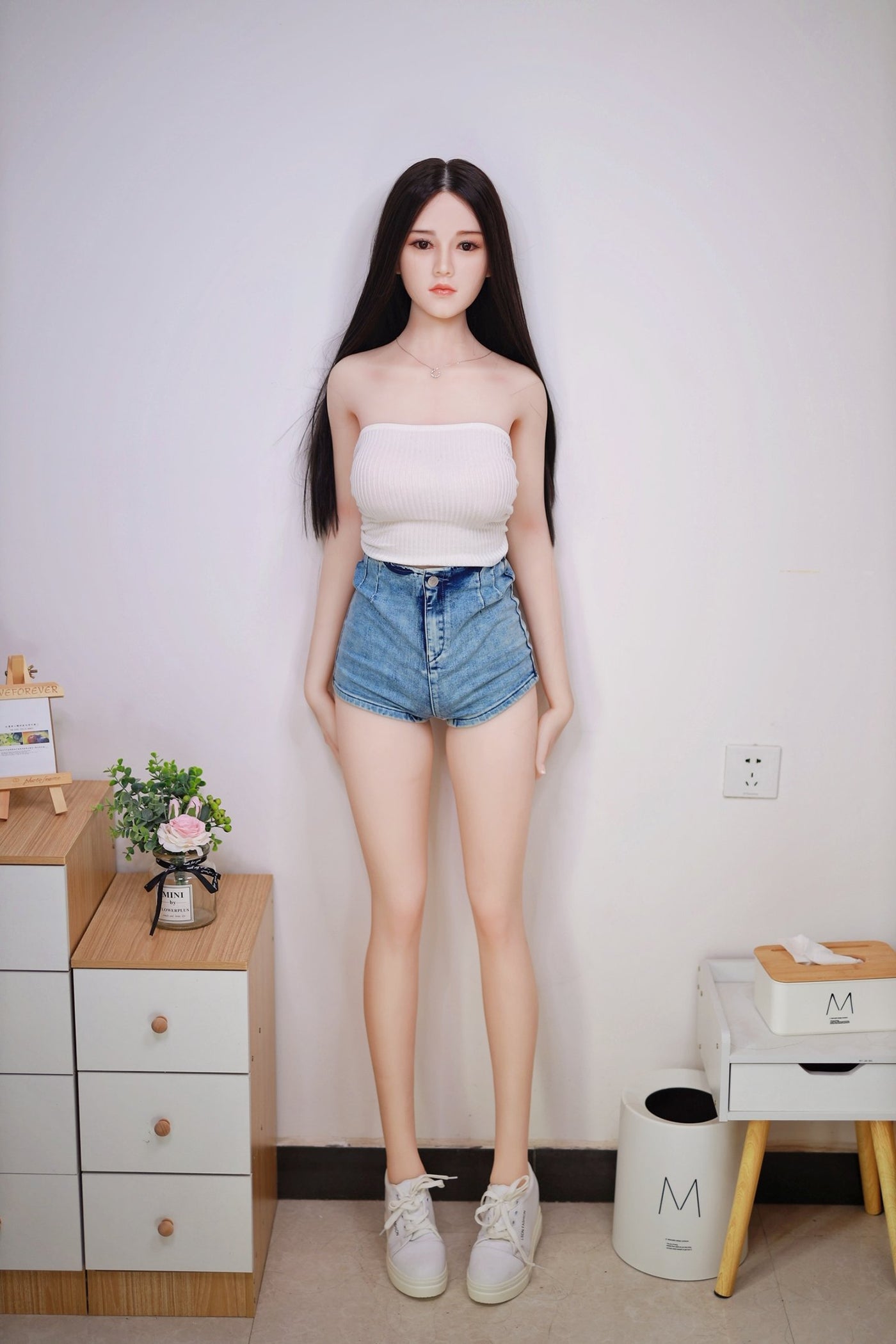 Silicone TPE Hybrid Sex Doll Christal | 157cm Height | Natural Skin | Shrug & Standing | Neodoll Sugar Babe