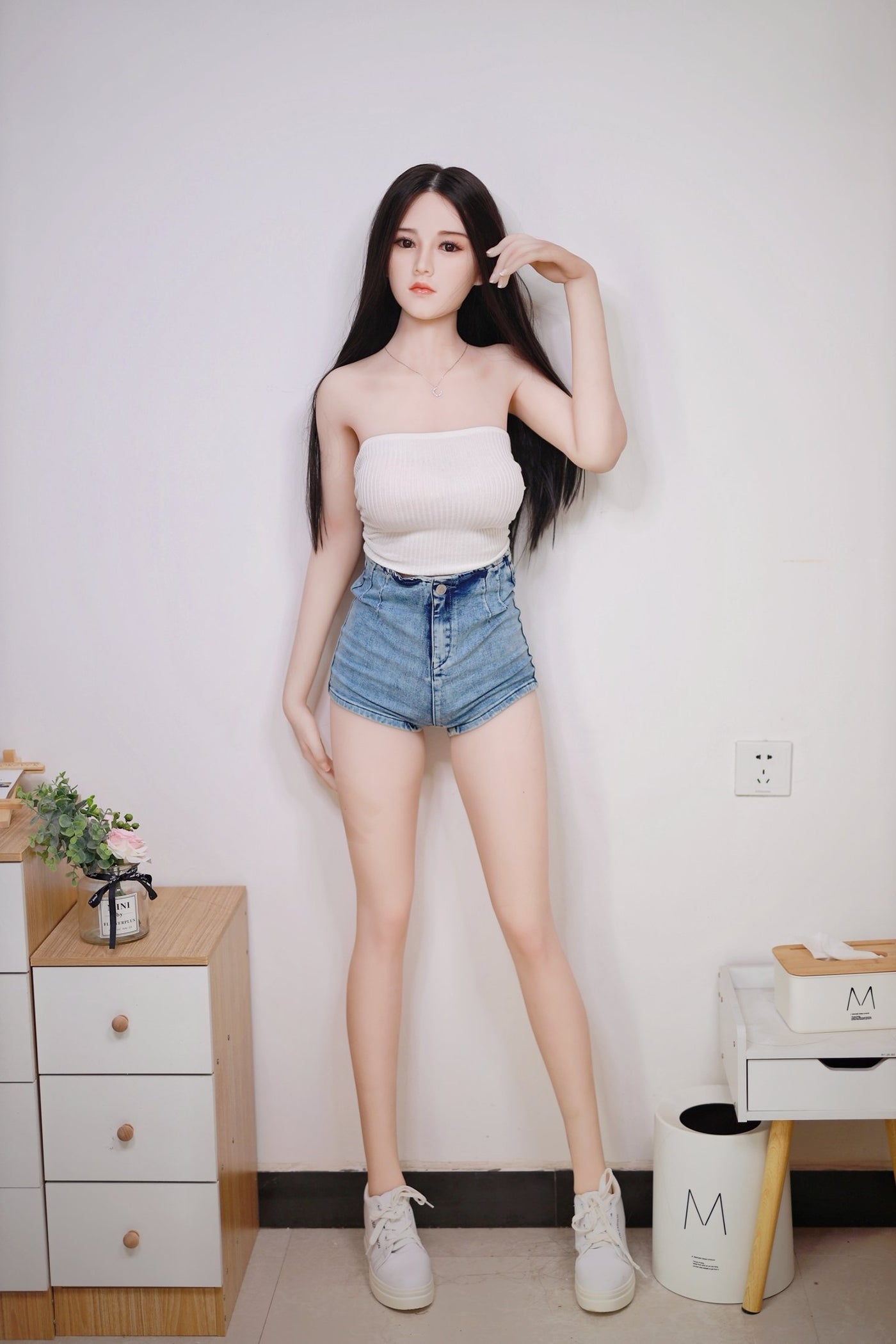 Silicone TPE Hybrid Sex Doll Christal | 157cm Height | Natural Skin | Shrug & Standing | Neodoll Sugar Babe