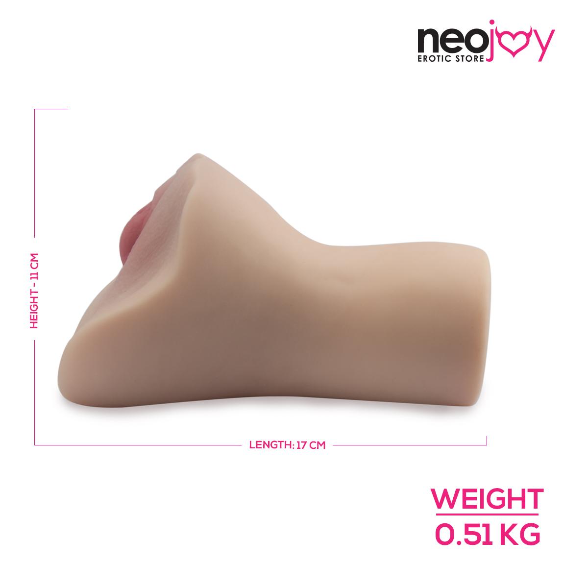 Neojoy - Two holes Pussy stroker - 17CM - Light Skin