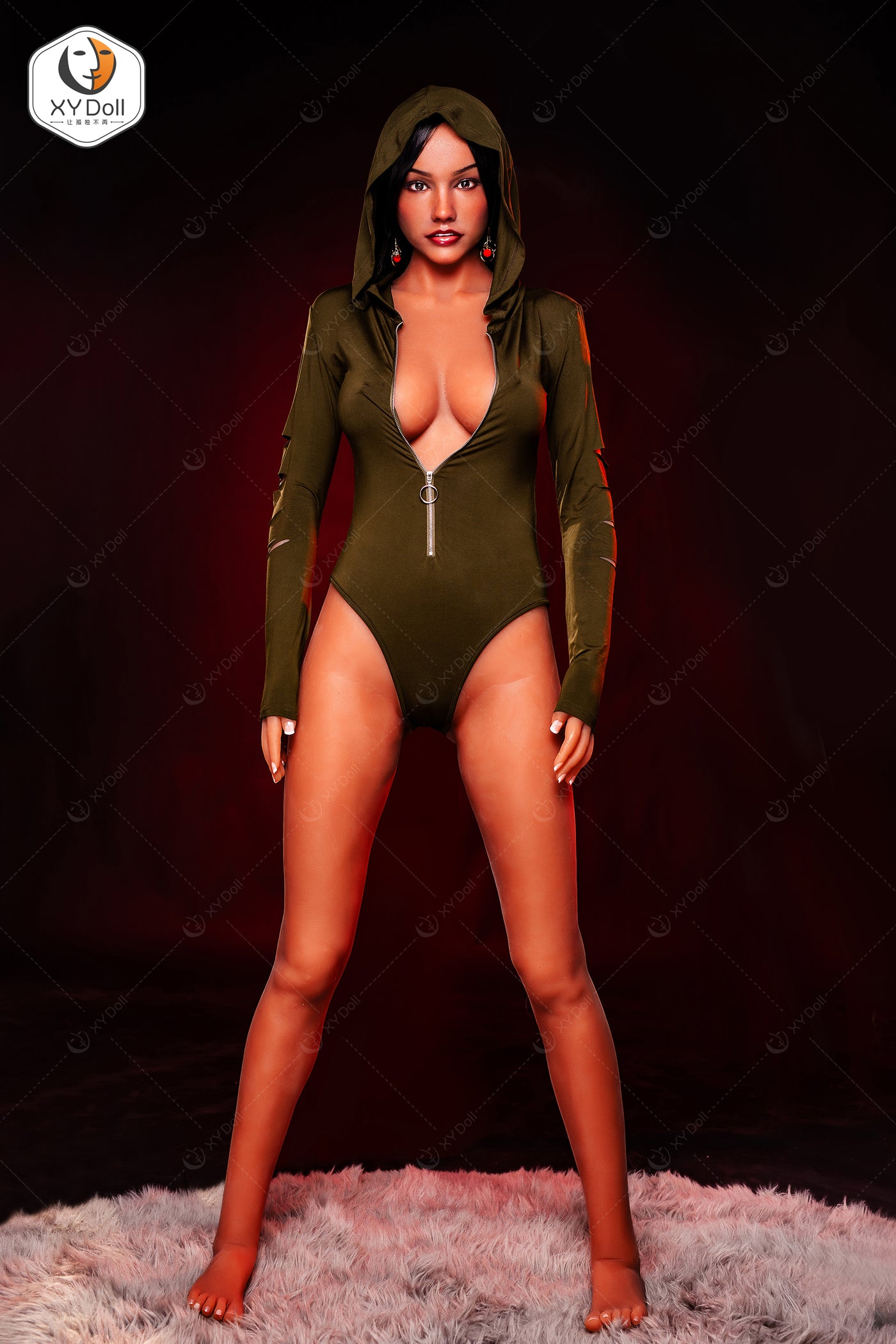 Silicone TPE Hybrid Sex Doll Alma | 170cm Height | Tan Skin | Shrug & Standing & Gel Breast | XYDoll