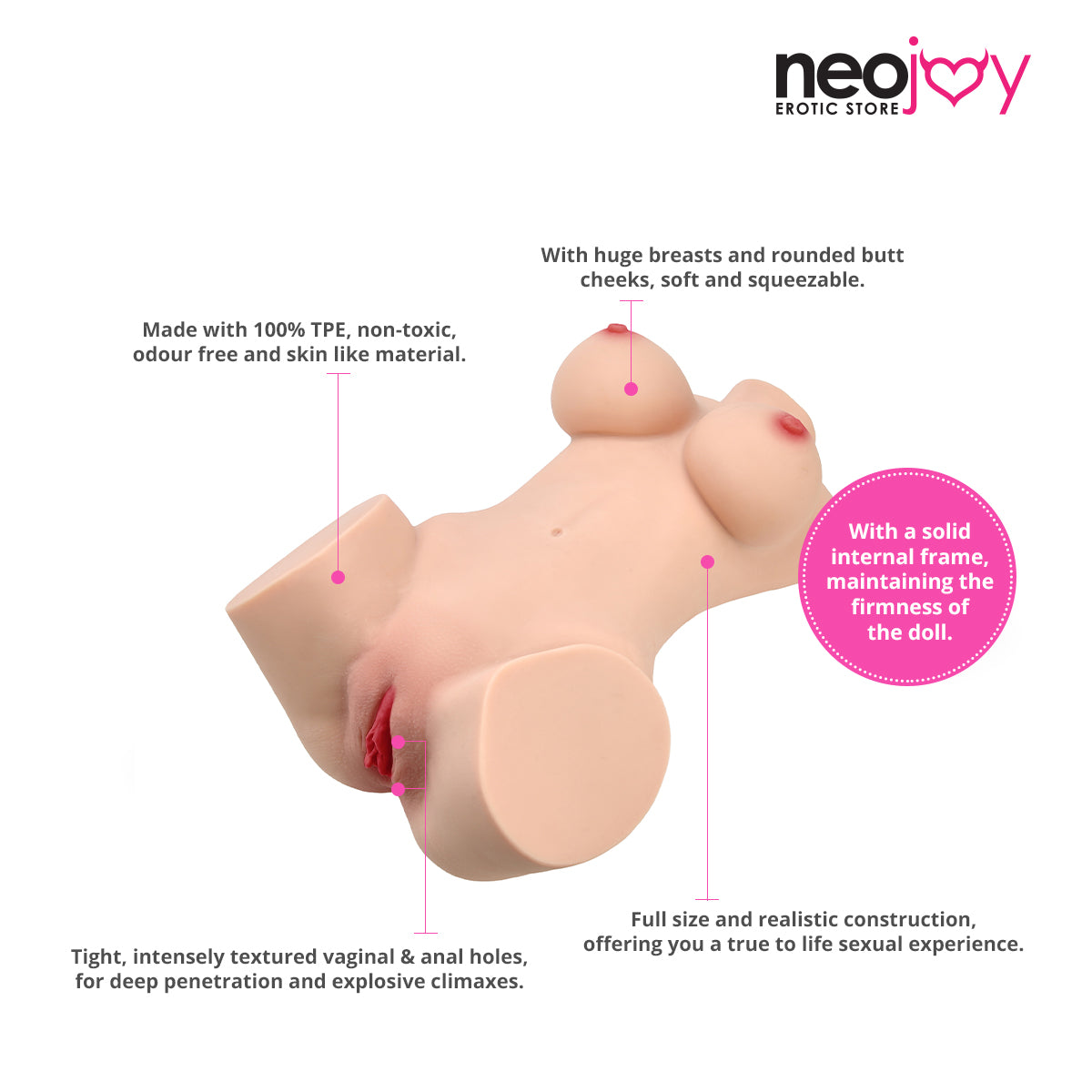 Neojoy - Doll Torso - 5.2KG - Flesh White