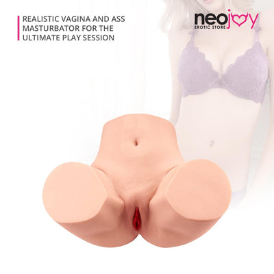 Neojoy - Cute whole real texture Butt stroker - 15KG - Flesh White - Lucidtoys