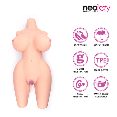 Neojoy - Big half body Sex Torso with Flexible Skeleton - Skin - 17Kg