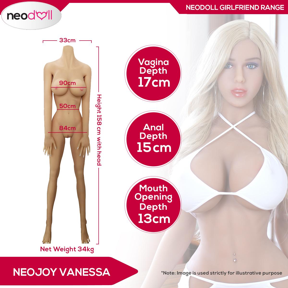 Neodoll Girlfriend Aubrey - Silicone TPE Hybrid Sex Doll -158cm - Tan