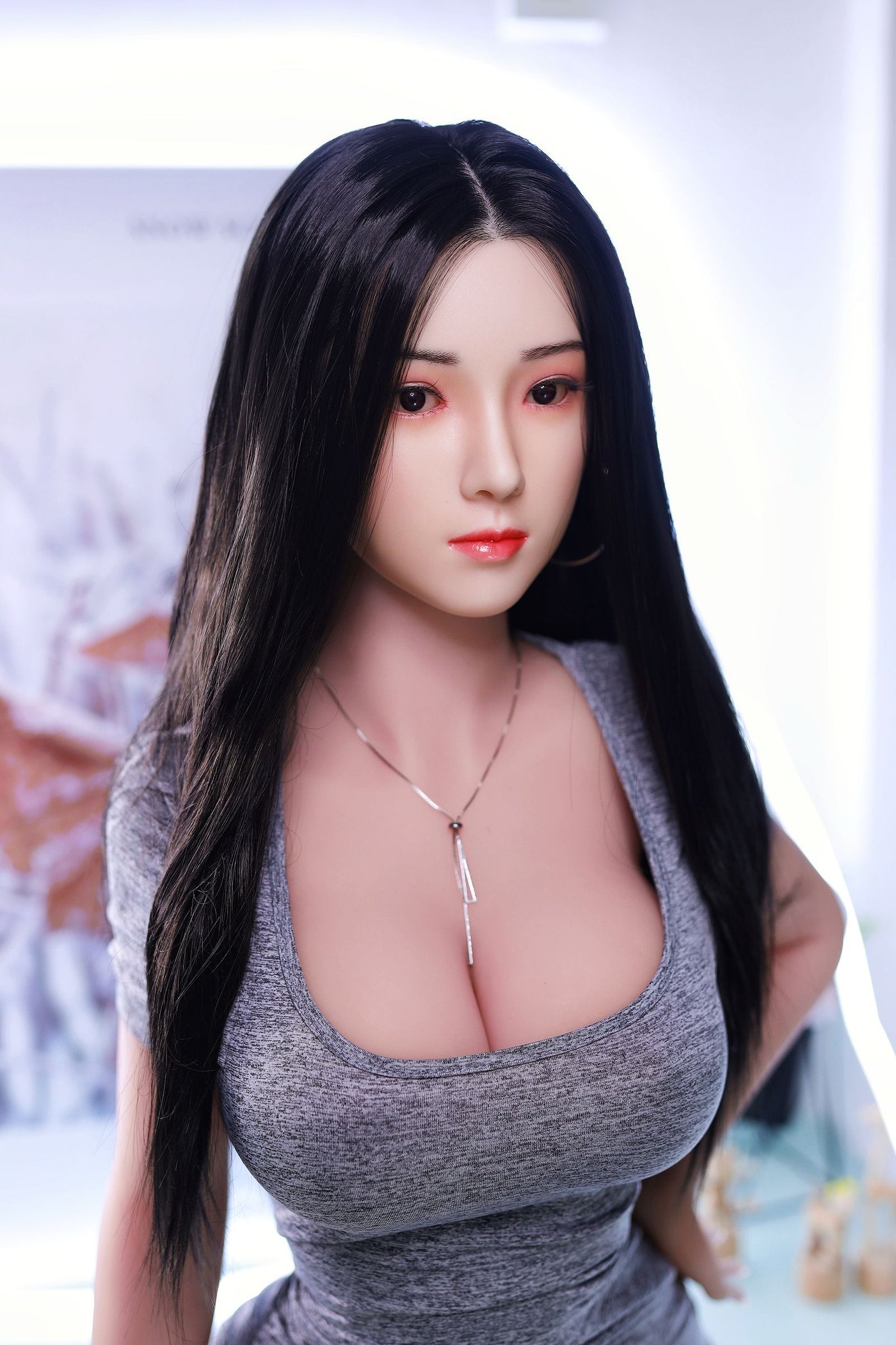 Silicone TPE Hybrid Sex Doll Laura | 161cm Height | Silicone Colour Skin | Shrug & Standing & Uterus & Implanted Hair | Neodoll Sugar Babe