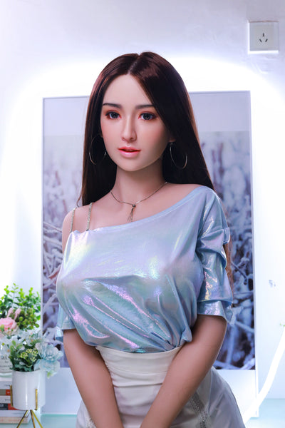 Silicone TPE Hybrid Sex Doll Evelynn | 161cm Height | Silicone Colour Skin | Shrug & Standing & Uterus & Implanted Hair | Neodoll Sugar Babe