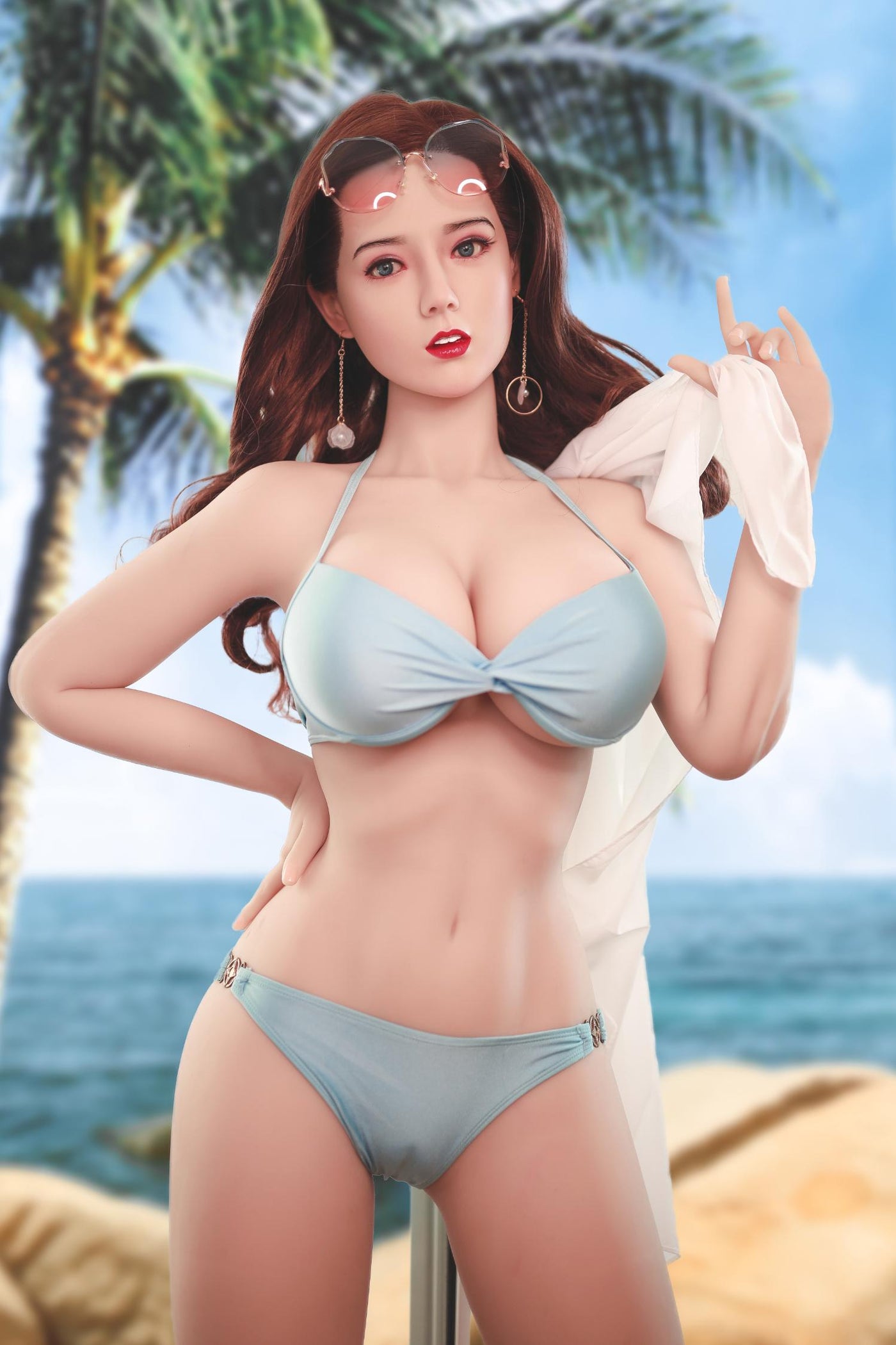 Silicone TPE Hybrid Sex Doll Gracelynn | 170cm Height | Silicone Colour Skin | Shrug & Standing & Uterus & Implanted Hair | Neodoll Sugar Babe