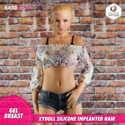 XYDoll - Misa - Silicone TPE Hybrid Sex Doll - 170cm - Implanted Blond Hair - Gel Breast - Natural