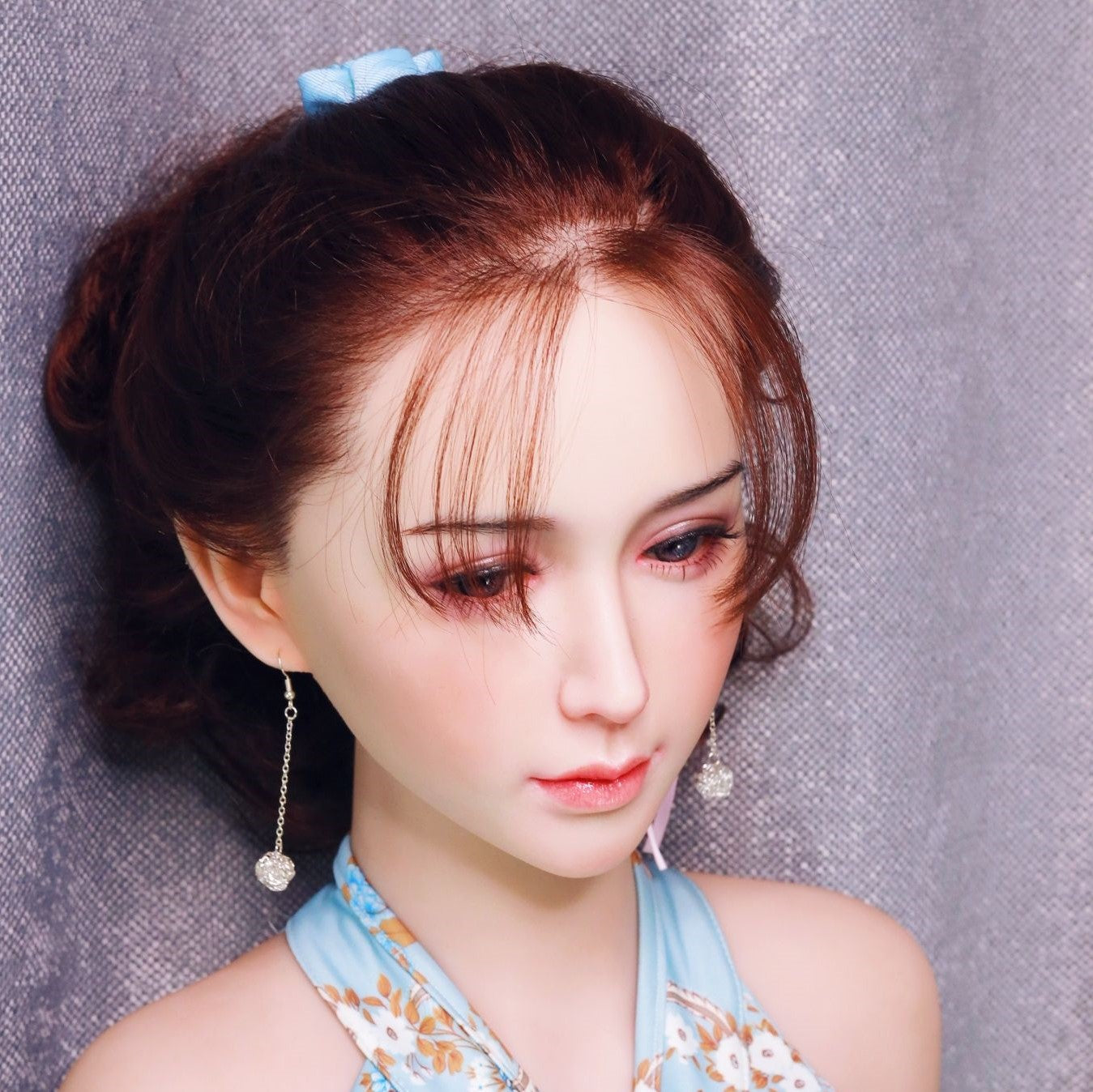 Neodoll Sugar Babe - Rylie - Silicone Sex Doll Head - Implanted Hair - Silicone Colour