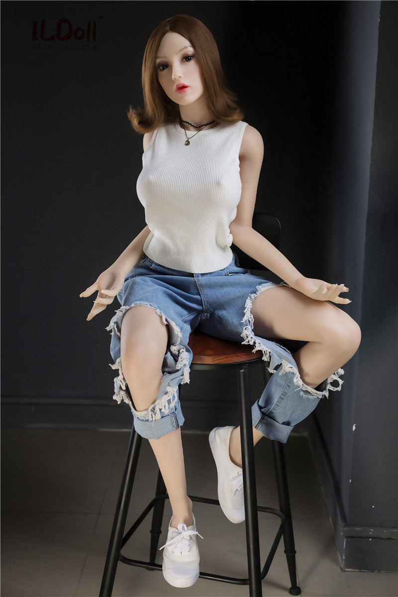 Silicone TPE Hybrid Sex Doll Ashlynn | 150cm Height | Natural Skin | Shrug & Standing & Gel Breast | IL Doll