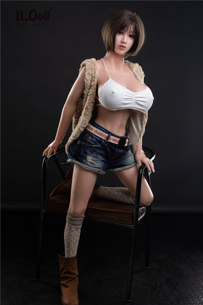 Silicone TPE Hybrid Sex Doll Ashlyn | 155cm Height | Natural Skin | Shrug & Standing & Gel Breast | IL Doll
