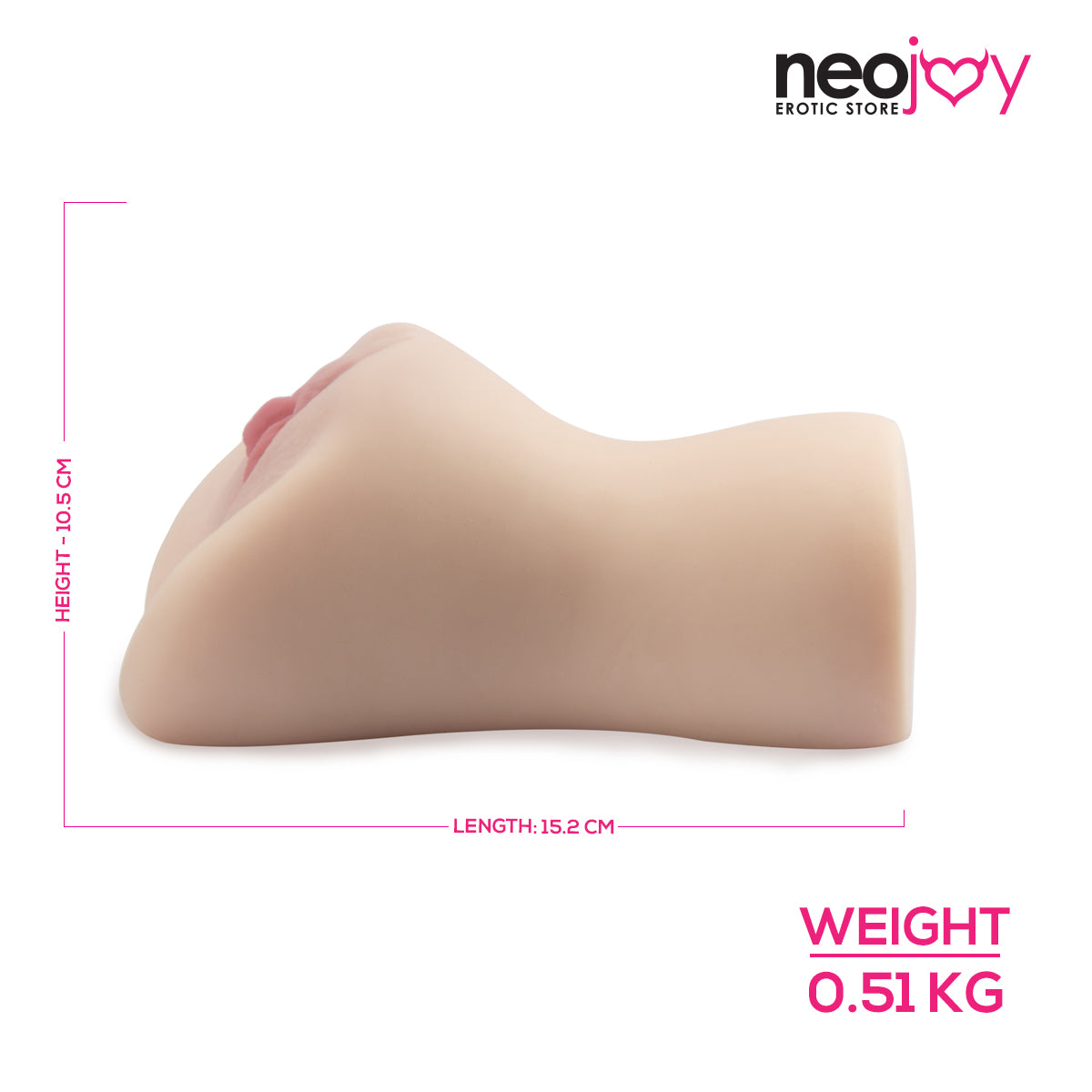 Neojoy - Two holes Pussy stroker - 15.2CM - Light Skin
