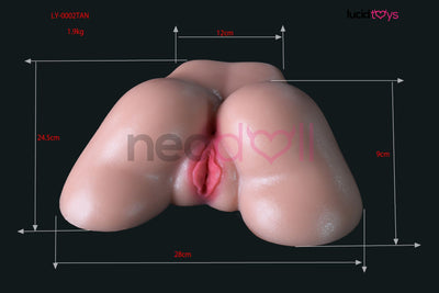 Neojoy - Cute whole real texture big Butt - 1.9KG - LY0002 - Tan
