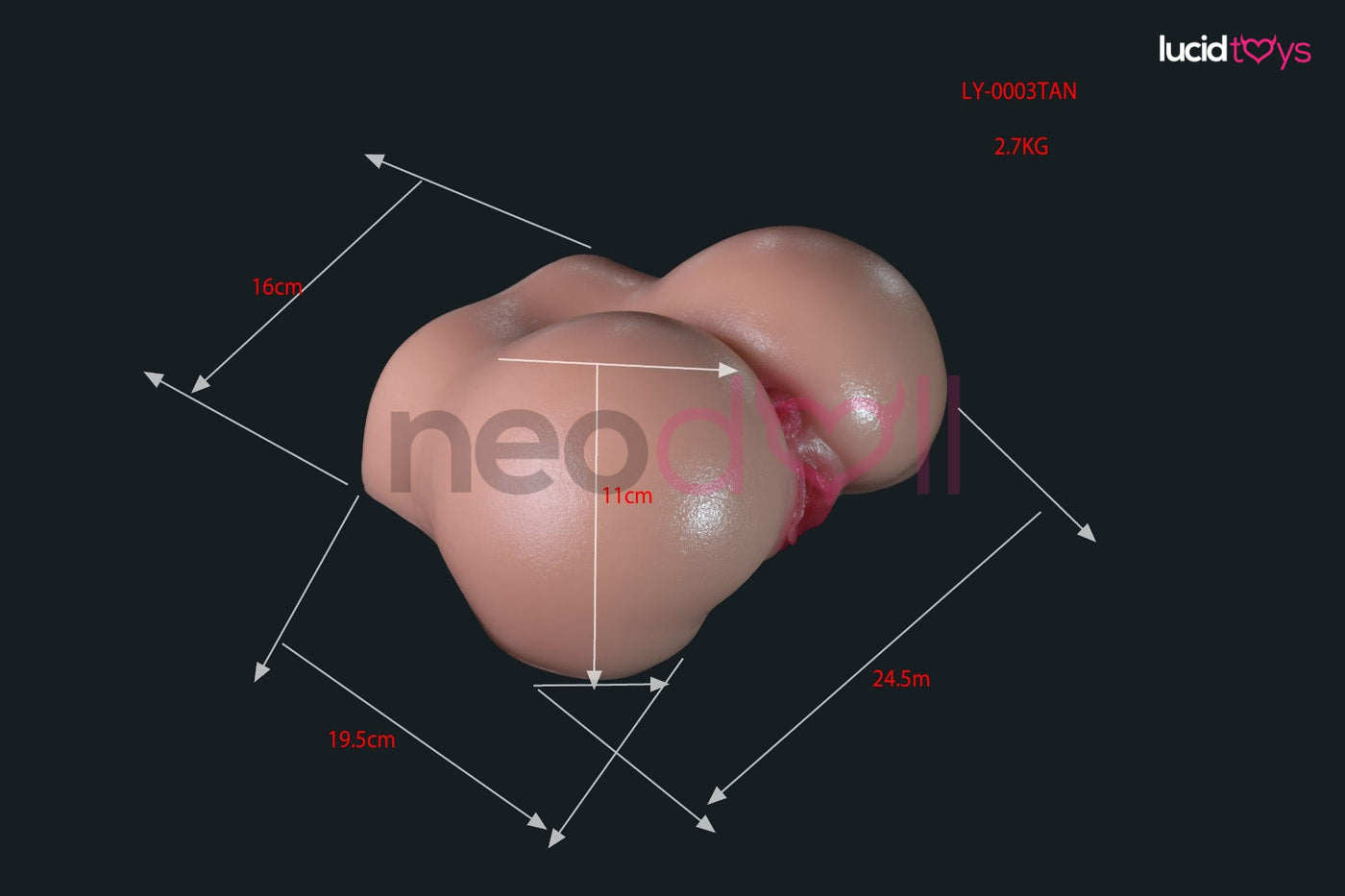 Neojoy - Cute whole real texture big Butt - 2.7KG - Tan
