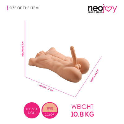 Neojoy - Male Torso Masturbator - Flesh - 10.8 KG