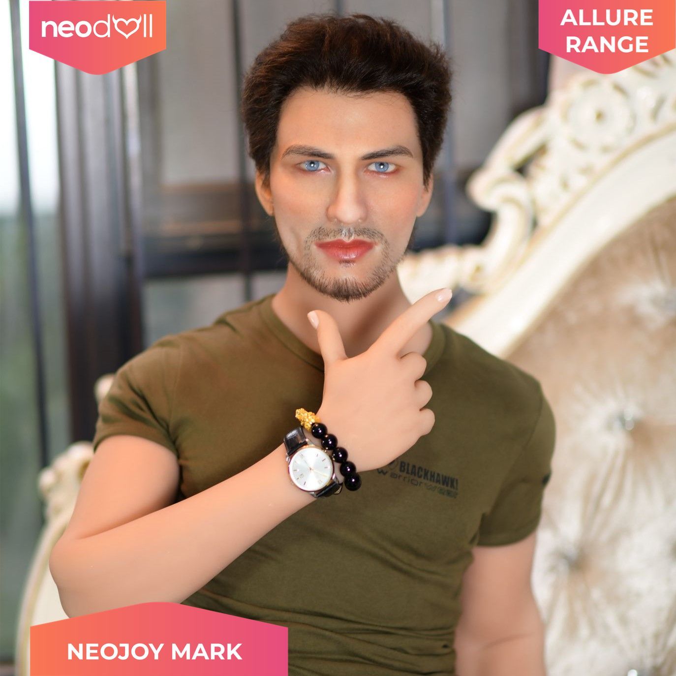 Neodoll Allure Mark - Realistic Male Sex Doll - 170cm - Tan - 23 cm Penis