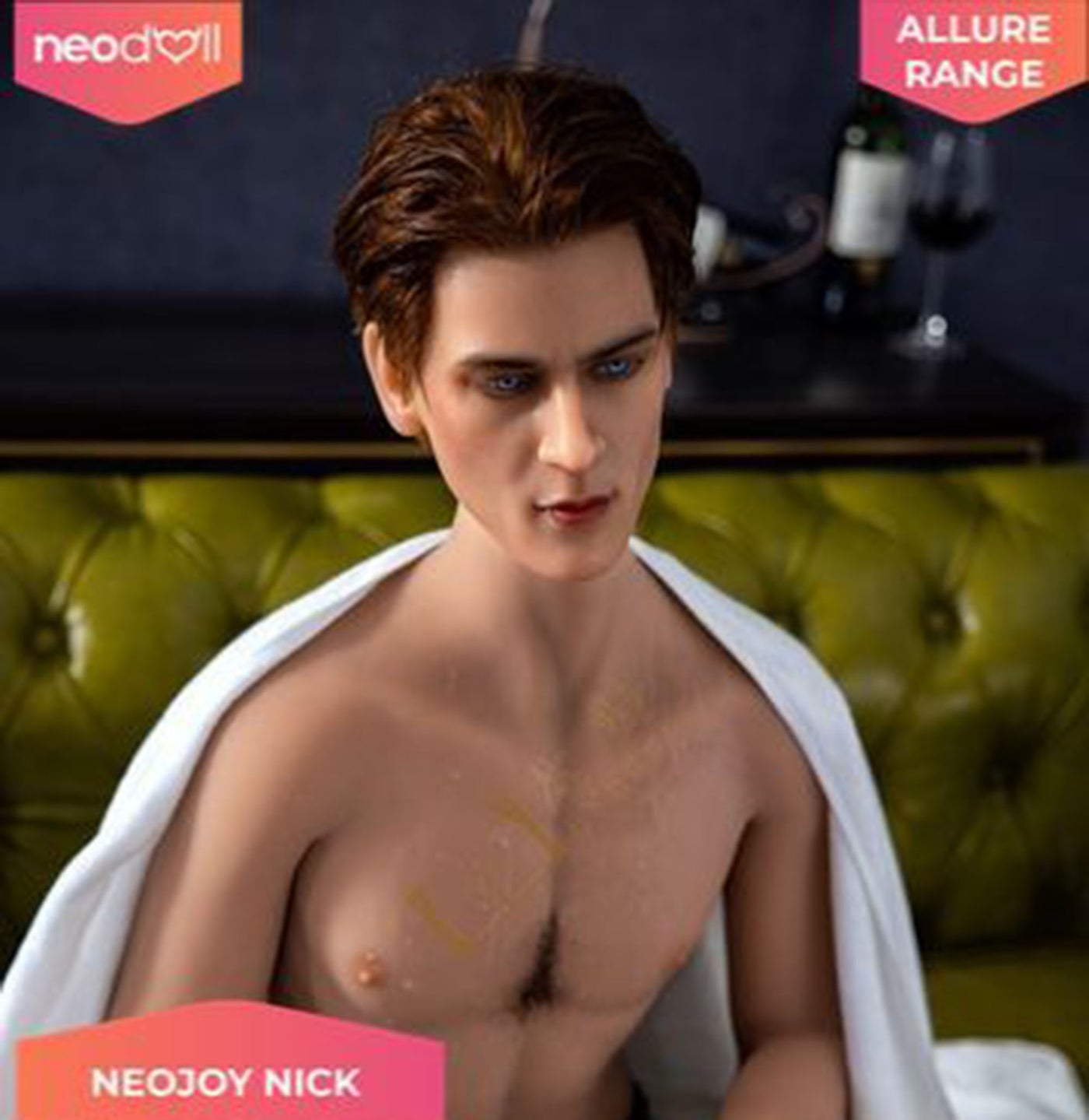 Neodoll Allure - Nick - Realistic Male Sex Doll - 173cm - Tan - 23cm Penis