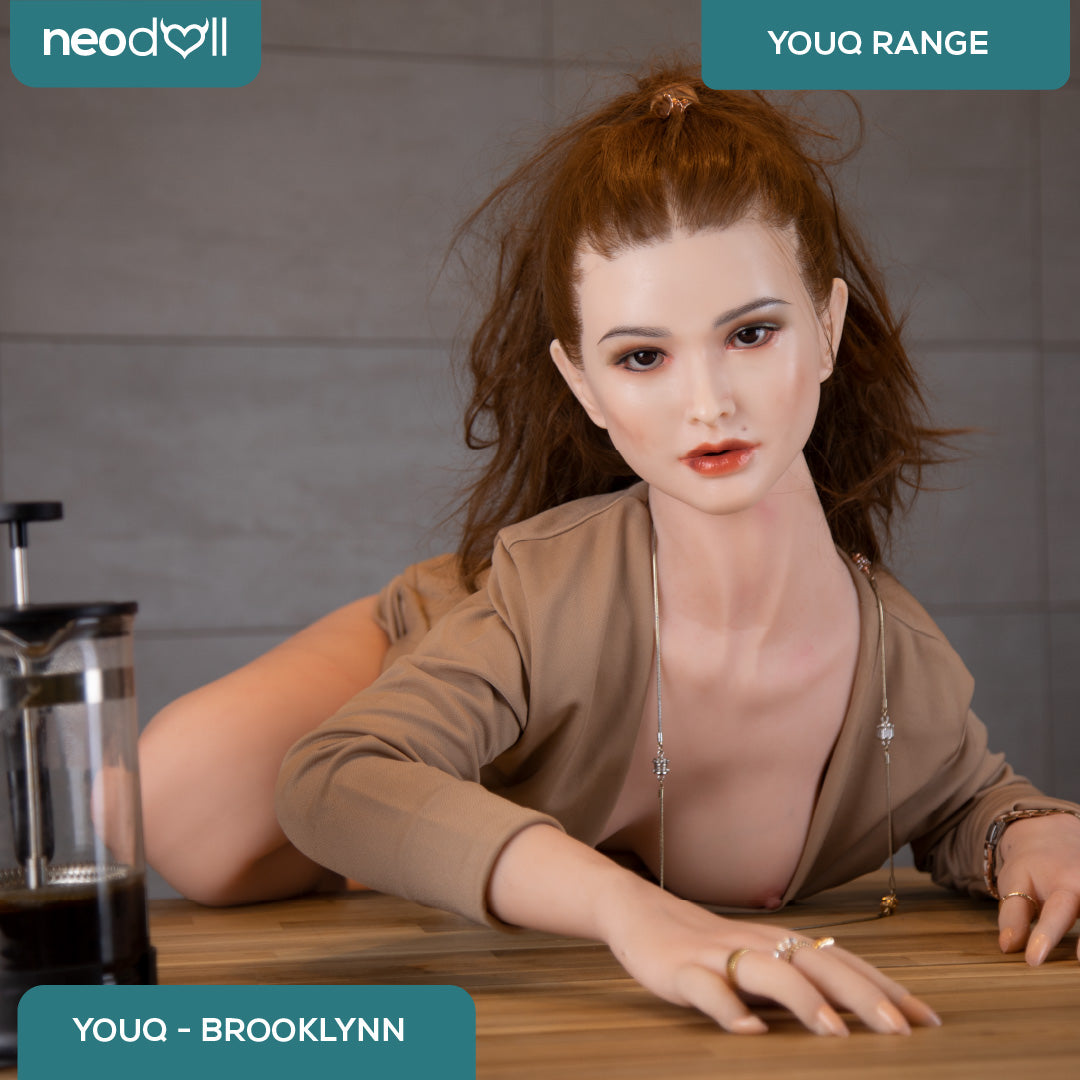 Youqdoll - Brooklynn - Silicone TPE Hybrid Sex doll - 150cm - Implanted Hair - Natural