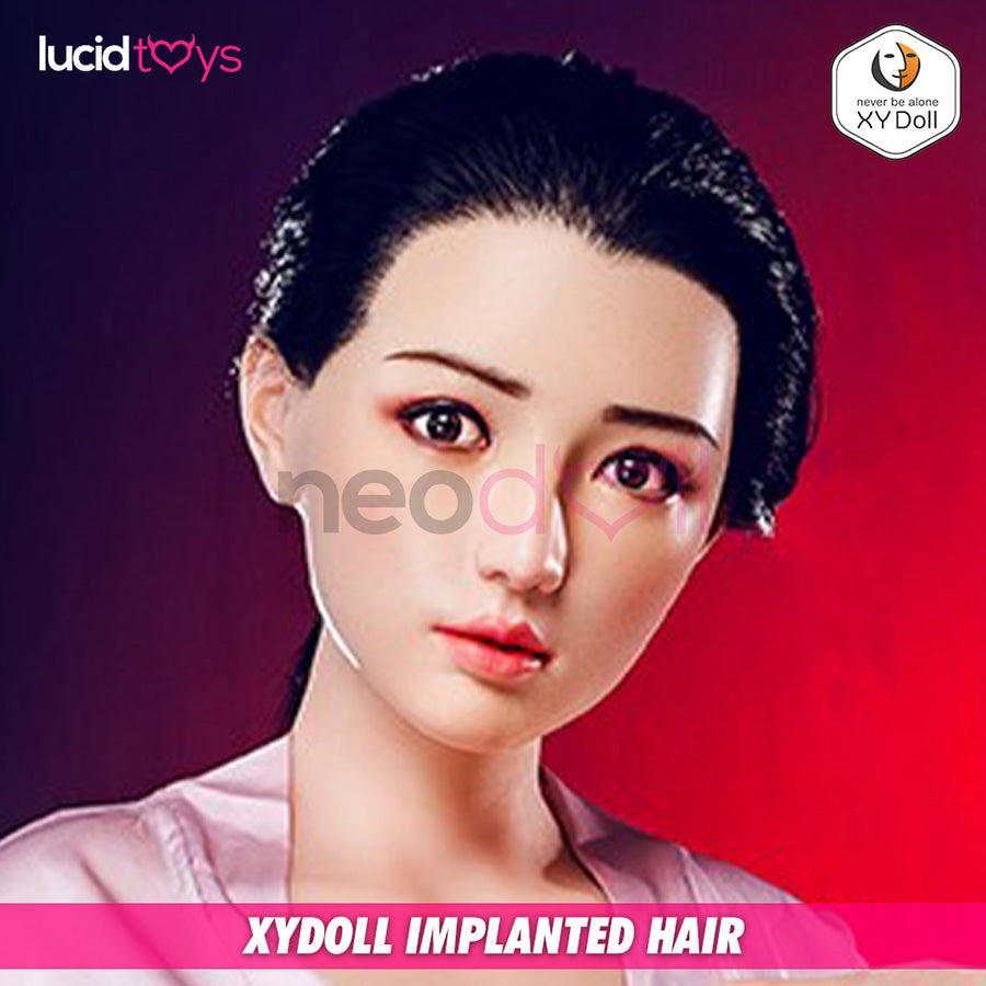 Neodoll XY - Silicone Sex Doll Head - Implanted hair - M16 Compatible - Natural