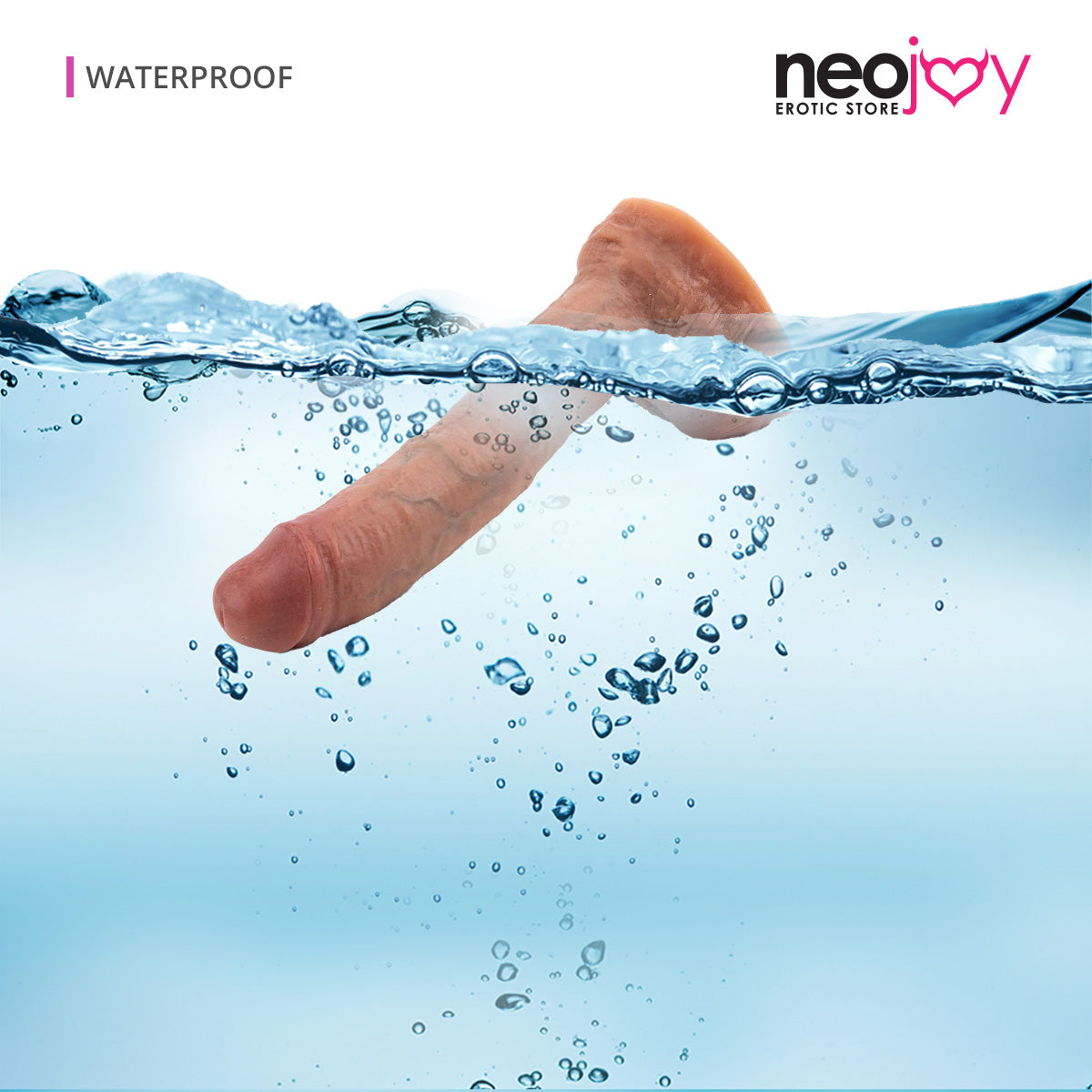 Neojoy - Realstic Silicone Dildo With Suction Cup - Skin - 21.5cm