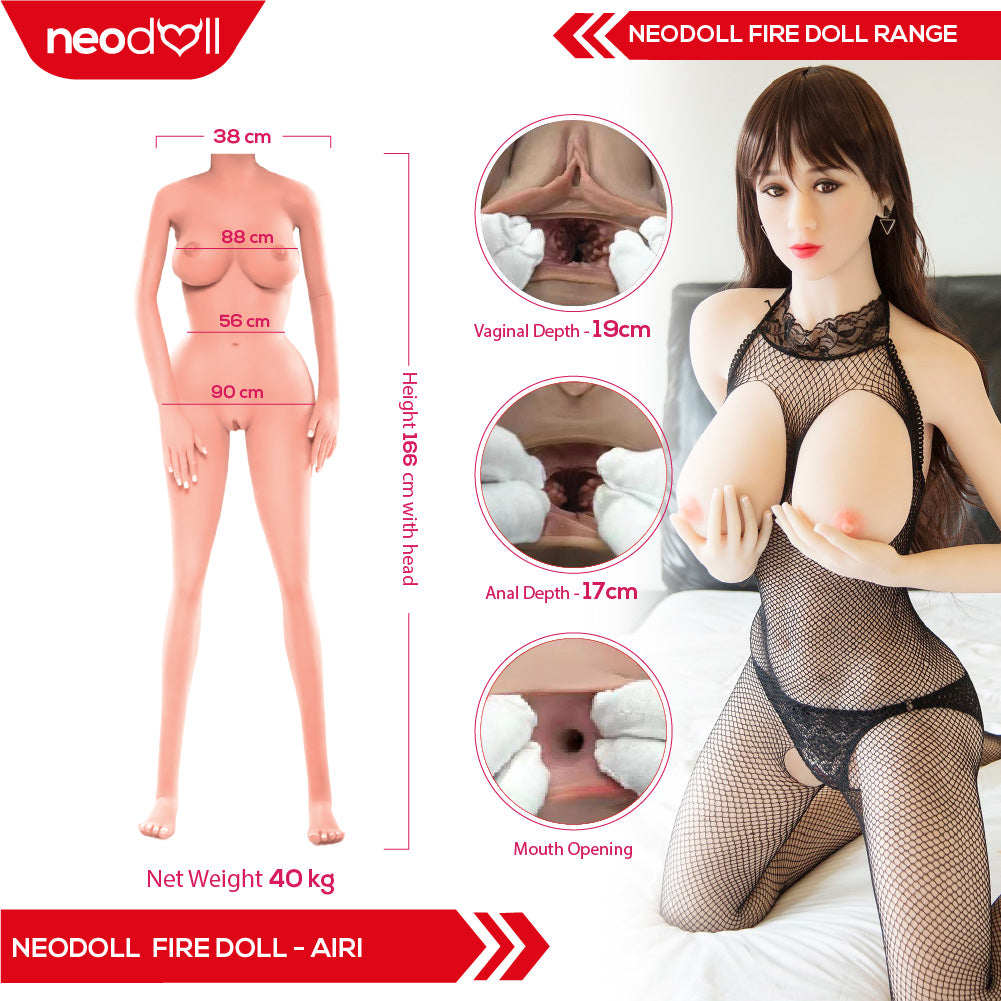 Sex Doll Airi | 166cm Height | Natural Skin | Shrug & Standing | Neodoll Firedoll