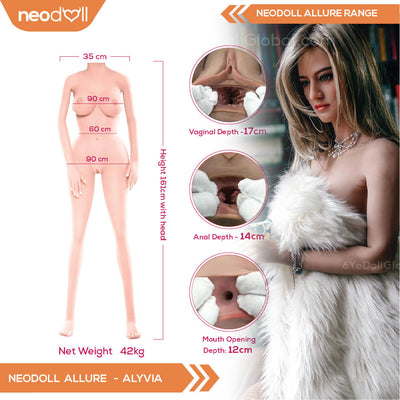 Neodoll Allure Alyvia - Realistic Sex Doll - 161cm - Tan