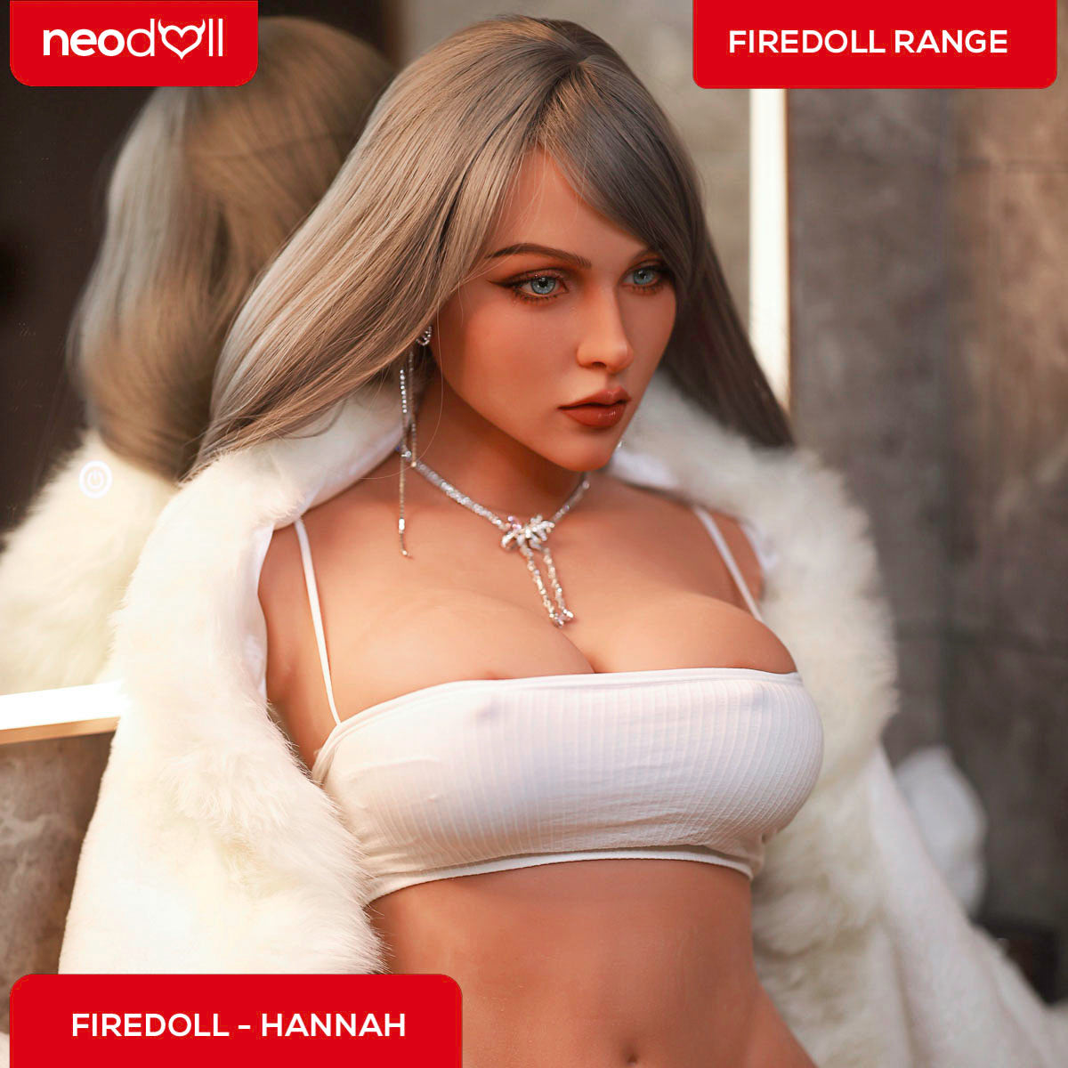 Firedoll Torso - Hannah - Realistic Sex Doll Torso - 70cm - Light tan