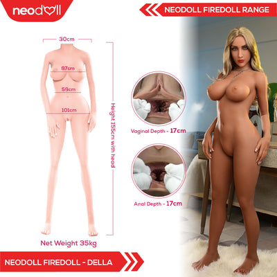 Fire Doll - Della - Realistic Sex Doll - 155cm - Light Tan