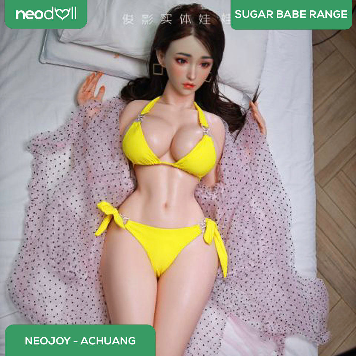 Neodoll Sugar Babe - AChuang - Silicone TPE Hybrid Sex Doll - Gel Breast - Uterus - 157cm - Silicone Colour