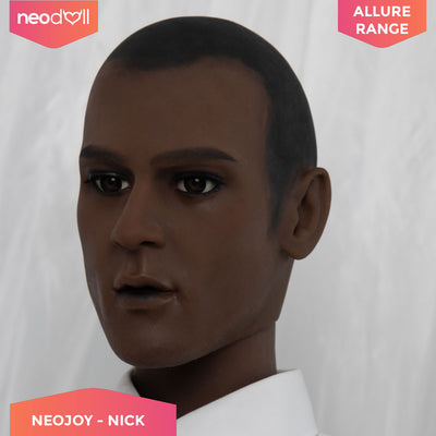 Neodoll Allure - Nick Head With Male Sex Doll Torso - Black - 17cm Dildo