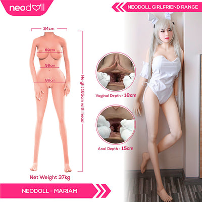 Sex Doll Mariam | 165cm Height | Tan Skin | Shrug & Standing | Neodoll Girlfriend