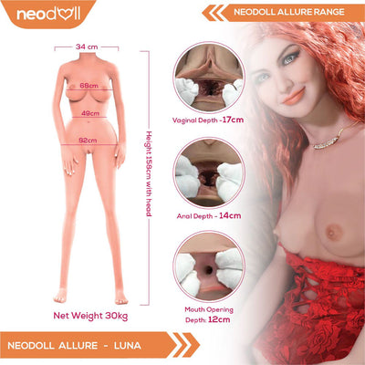 Sex Doll Luna | 158cm Height | Tan Skin | Shrug & Standing | Neodoll Allure