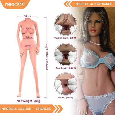 Neodoll Allure Charlee - Realistic Sex Doll - 160cm - Tan