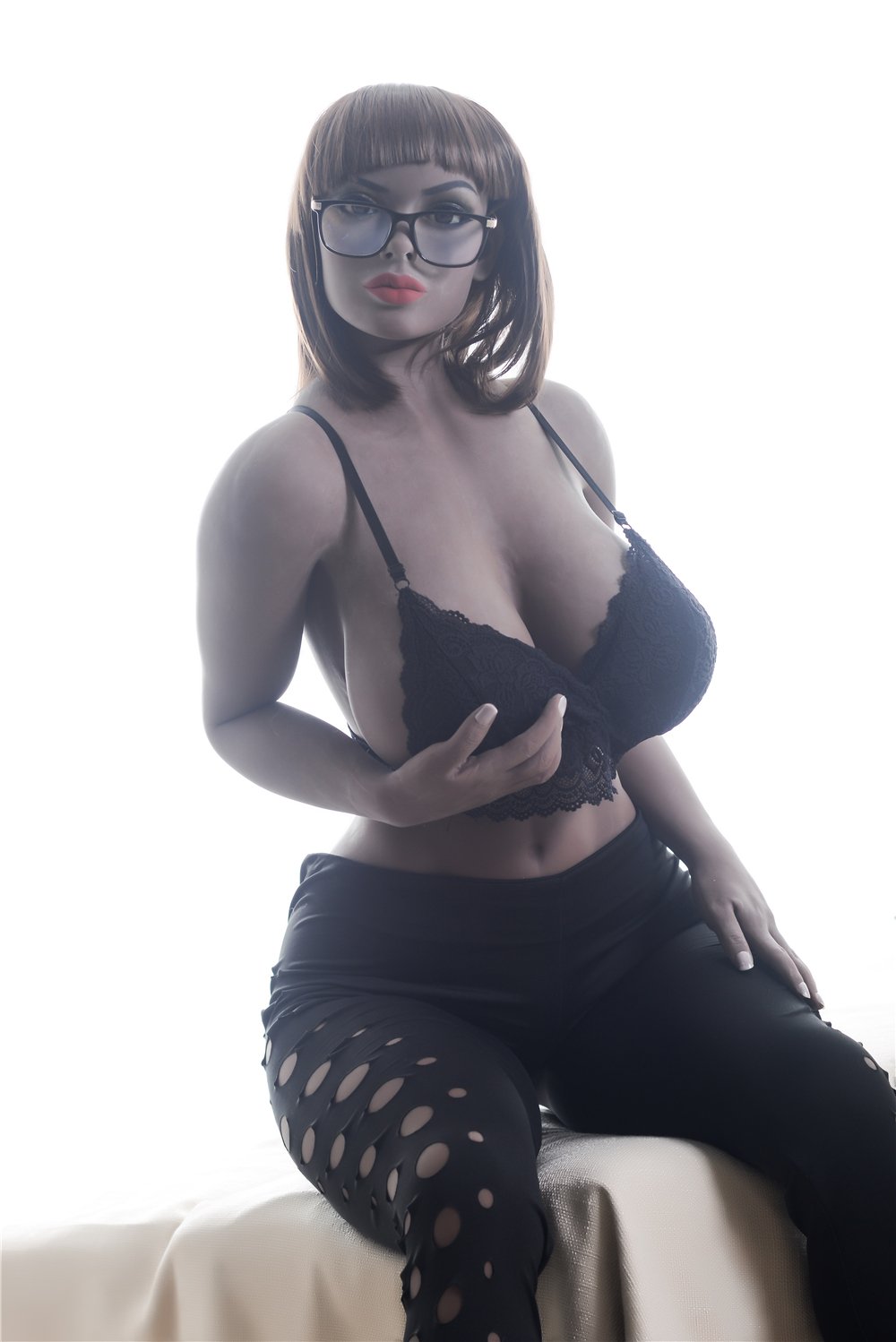 Sex Doll Amanda | 158cm Height | Black Skin | Shrug & Standing | Neodoll Racy