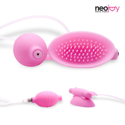 Neojoy Vagina Pump Vibrator Silicone - Pink 5.90 inch- 15cm